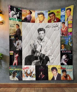 EP Has Left The Building Elvis Presley Collection Album Inspired Quilt Bedding Set