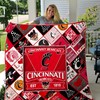 EST 1819 Ncaa Cincinnati Bearcats Collection Combined Love Quilt Bedding Set
