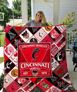 EST 1819 Ncaa Cincinnati Bearcats Collection Combined Love Quilt Bedding Set