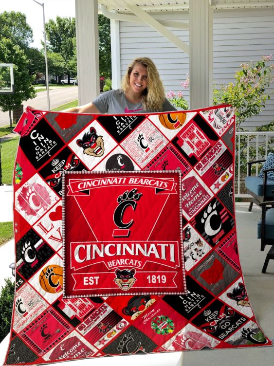 EST 1819 Ncaa Cincinnati Bearcats Collection Combined Love Quilt Bedding Set