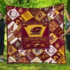EST 1892 Ncaa Central Michigan Chippewas Vintage Quilt Bedding Set with Collected Green Quilt Blanket