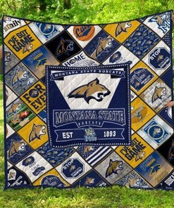 EST 1893 Ncaa Montana State Bobcats Collection Combined Quilt Bedding Set full size