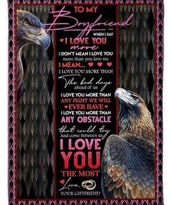 Eagle To My Boyfriend Quilt Blanket - A Gift That Will Impress Him