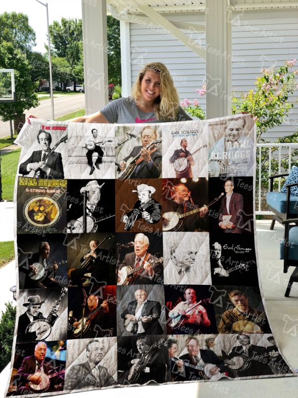 Earl Scruggs 5-String Band Collection Quilt Blanket with Classic Country Design