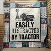 Easily Distracted By Tractor Inspired Quilt Bedding Set - Perfect for Any Farmer