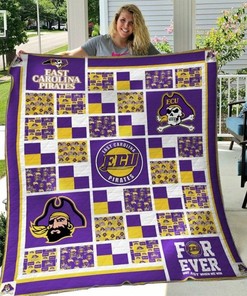 East Carolina Pirates NCAA Quilt Bed Cover with Unique Design