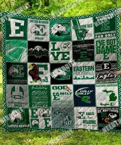 Eastern Michigan Eagles Collection Great NCAA Quilt Blanket - Keep Warm and Cozy with Eagle Spirit