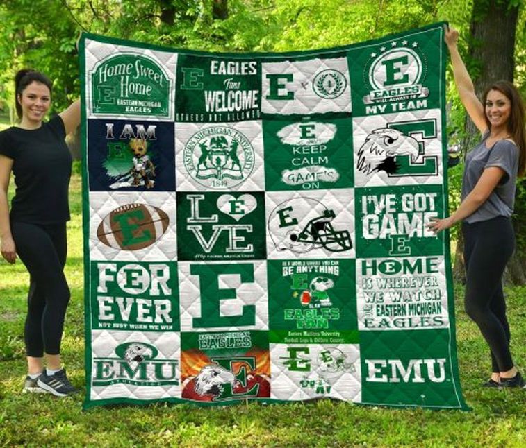 Eastern Michigan Eagles NCAA Quilted Bed Cover for a Soft and Chic Bed