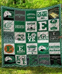 Eatern Michigan Eagles Collection Loved Ncaa Quilt Bedding Set - A Must Have for Fans