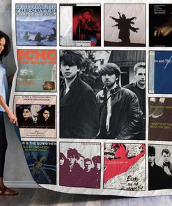 Echo & The Bunnymen Eps Album Collection Quilt Blanket for Alternative Music Fans