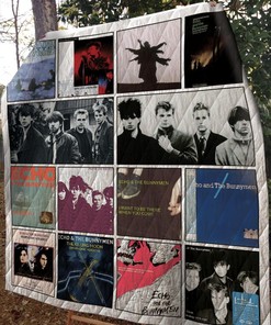 Echo & The Bunnymen Eps Album Combined Quilt Bedding Set for Post-Punk and New Wave Music Lovers