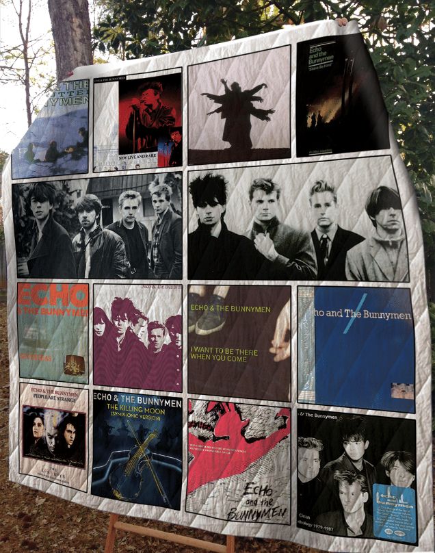 Echo & The Bunnymen Eps Album Combined Quilt Bedding Set for Post-Punk and New Wave Music Lovers