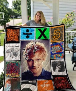 Ed Sheeran Lyrics Combined Quilt Bedding Set for Music Enthusiasts