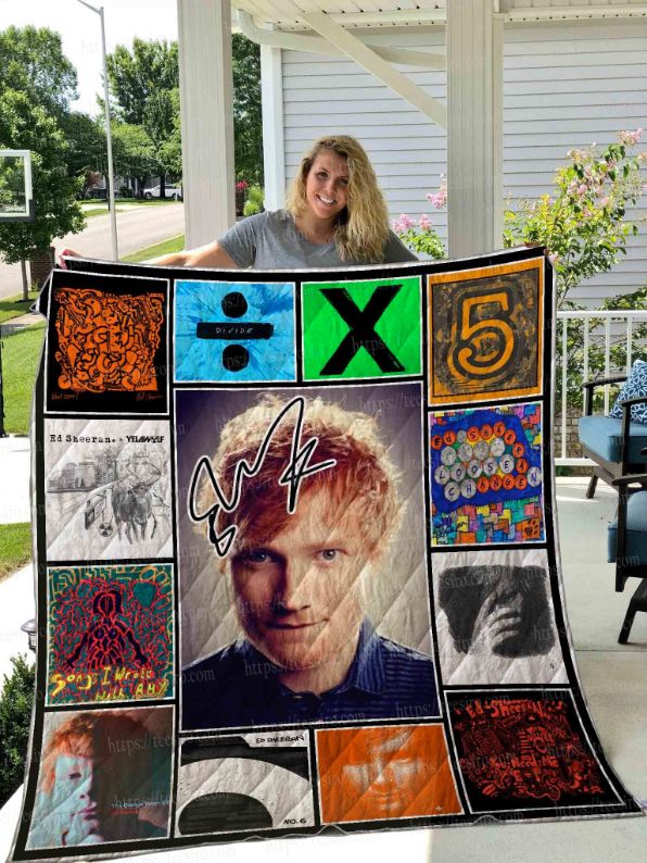 Ed Sheeran Lyrics Combined Quilt Bedding Set for Music Enthusiasts