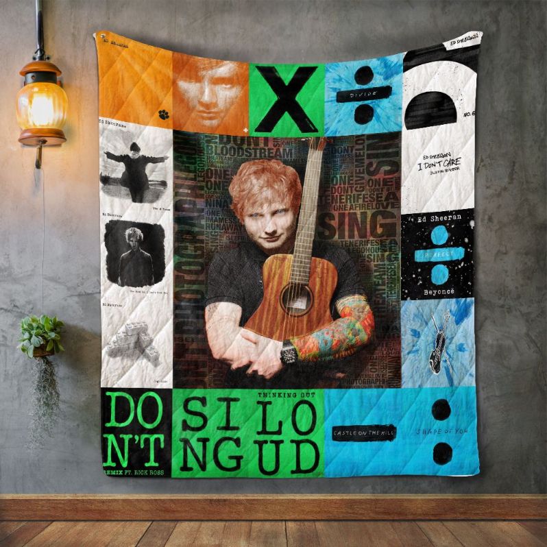 Ed Sheeran Style Collection Quilt Blanket with Unique Design and Comfortable Material