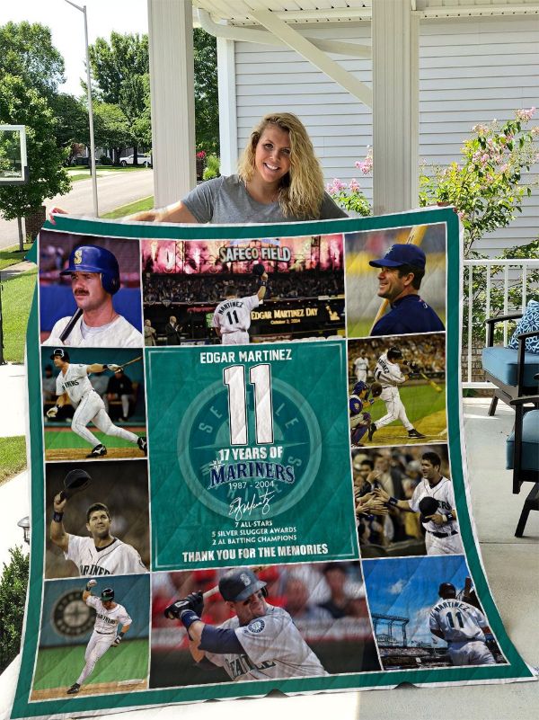 Edgar Martinez Seattle Mariners Quilt Bedding Set - Ideal For Sports Fans