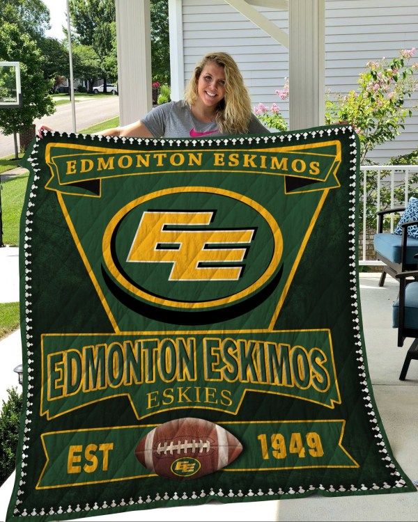 Edmonton Eskimos Quilt Blanket for CFL Fans