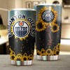 Edmonton Oilers NHL Tumbler with Sunflower Design