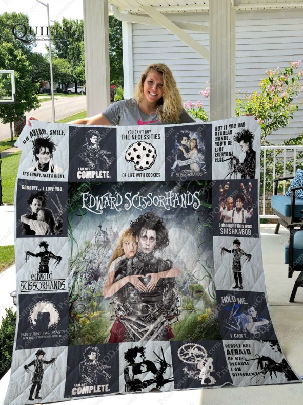 Edward Scissorhands Qoutes Quilt Blanket with Quilt Bedding Set, Perfect Gifts for Movie Lovers