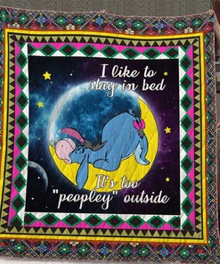 Eeyore I'd Like To Stay In Bed Quilt Blanket - Perfect Gifts for Disney Fans