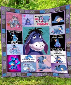 Eeyore Winnie-the-Pooh Bed Set for Girls with Quilt Blanket