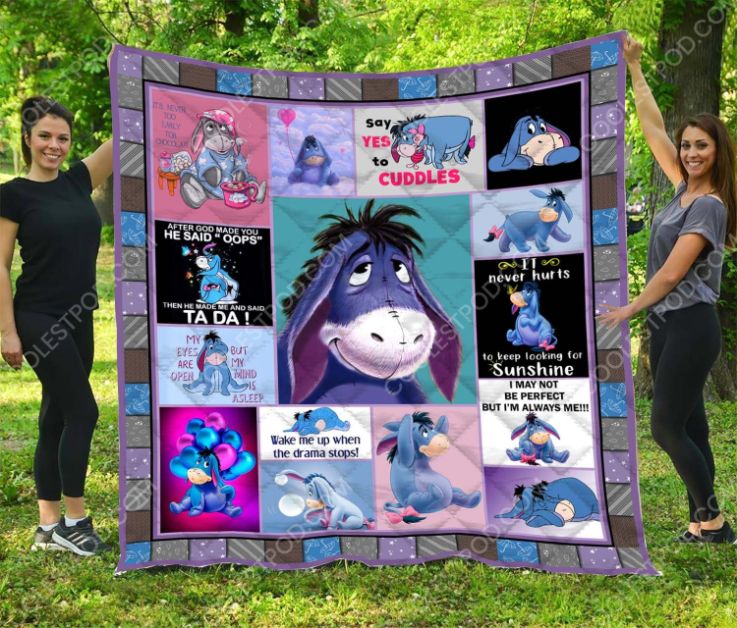 Eeyore Winnie-the-Pooh Bed Set for Girls with Quilt Blanket