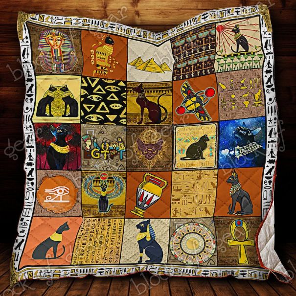Egyptian Cat Quilt Blanket - A Unique and Beautiful Quilt Bedding Set for Cat Lovers