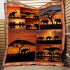 Elephant At Sunset Elephant Quilt Bedding Set with Full Size Quilt Bed Set