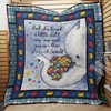 Elephant Autism and She's More Than She Herself Quilt Blanket - Customized Quilt for Autism Awareness