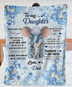 Elephant Blanket For Daughter, Motivate Her To Do Her Best From Dad's Insight