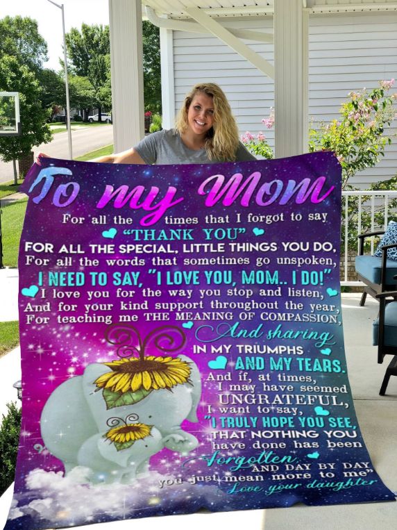 Elephant Fleece Blanket – Show Your Love and Gratitude to Your Mom