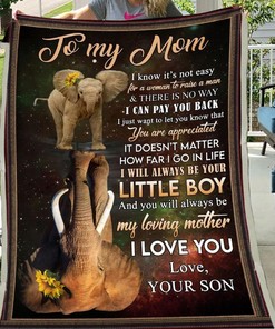 Elephant Fleece Blanket â€“ The Perfect Gift Idea for Moms from Sons