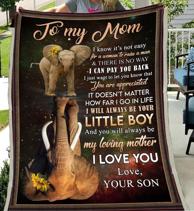 Elephant Fleece Blanket – The Perfect Gift Idea for Moms from Sons