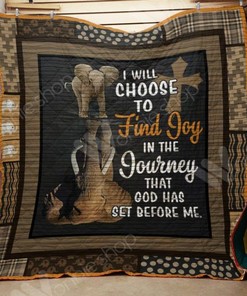 Elephant I Will Choose To Find Joy Elephant Quilt Bedding Set