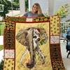 Elephant Skull Flower Quilt Blanket for a Bohemian Look