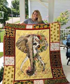 Elephant Skull Flower Quilt Blanket for a Bohemian Look