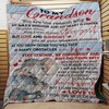 Elephant To My Grandson Be Confident Do Your Best Personalized Quilt Blanket for Grandson with Personalization