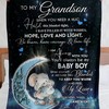 Elephant To My Grandson I Am Always With You You'll Always Be My Baby Boy Quilt Bedding Set