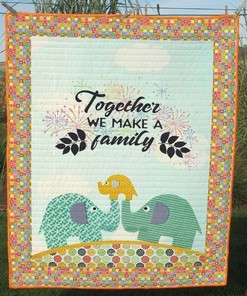 Elephant Together We Make A Family Great Customized Gifts For Birthday Christmas Thanksgiving Quilt Bedding Set