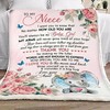 Elephant and Butterfly Blanket Cute Gift for Nieces and Families