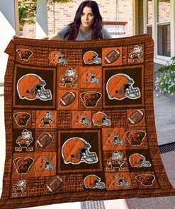Elevate Your Bedding with Cleveland Browns Quilt Blanket LC5