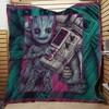 Elevate Your Space with This Retro Fanart Groot Quilt Blanket