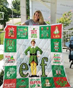 Elf Christmas 16th Anni Quotes Collection Quilt Bedding Set