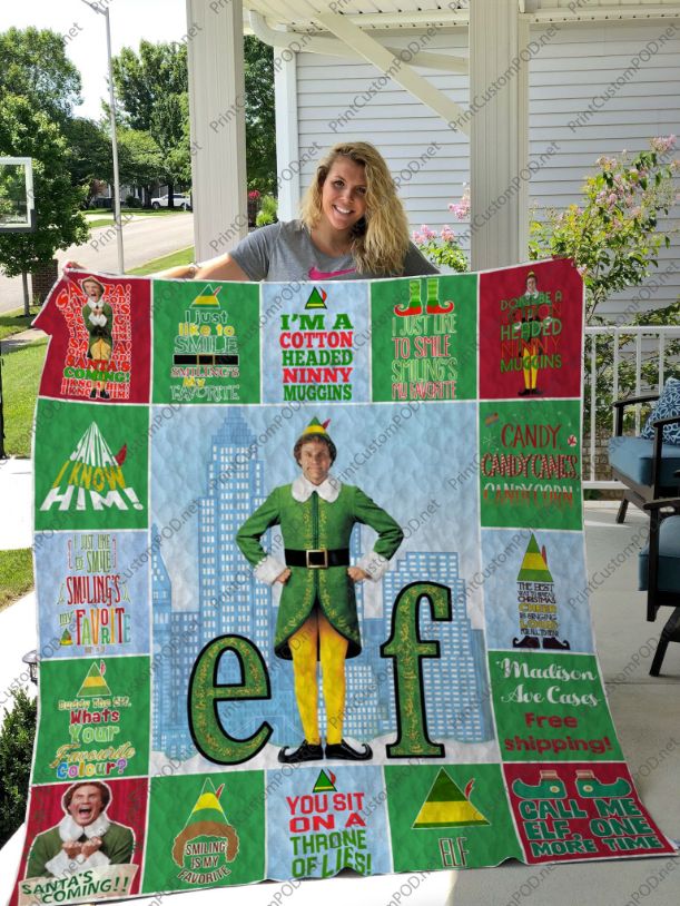 Elf Christmas Let's Get Elfed Up Quilt Bedding Set
