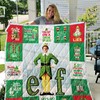 Elf Christmas Poster Vintage Bed Set
