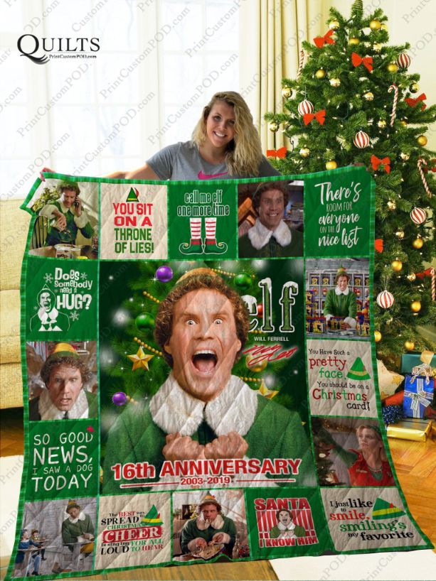Elf Christmas T-Shirt Quilt Bedding Set DUP