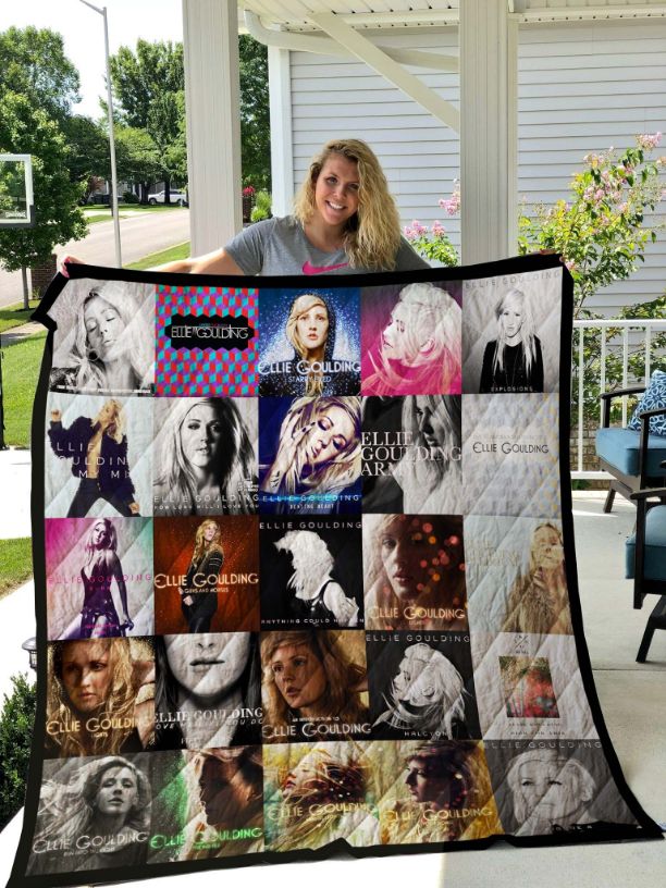 Ellie Goulding Quilt Blanket for Pop Music Fans