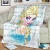 Elsa Princess Frozen Fleece Blanket Gift Set for Fans with Princess Touch