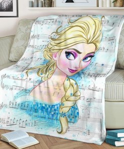 Elsa Princess Frozen Fleece Blanket Gift Set for Fans with Princess Touch