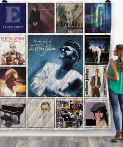Elton John Best Albums Vintage Quilt Bedding Set
